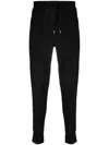 Paul Smith Signature Stripe-trim Cotton Track Pants In 黑色