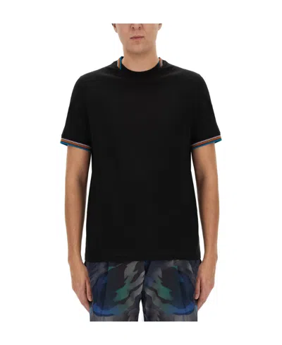 PAUL SMITH PAUL SMITH SIGNATURE STRIPE TRIM T-SHIRT