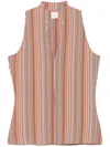Paul Smith Signature Stripe Vest In Orange