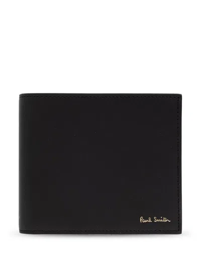 Paul Smith Signature Stripe Wallet In Black