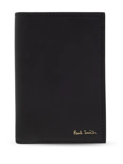 Paul Smith Signature Stripe Wallet In Black