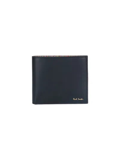 Paul Smith Signature Stripe Wallet In Black