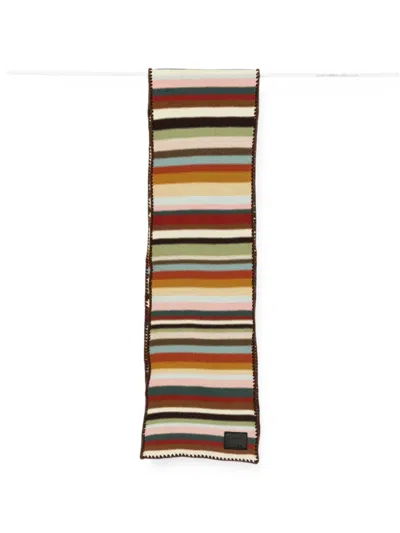 Paul Smith Signature Stripe Wool Scarf In Multi
