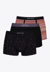 Paul Smith 'signature Stripe' Mix Boxer Briefs Three Pack Multicolour In Multi