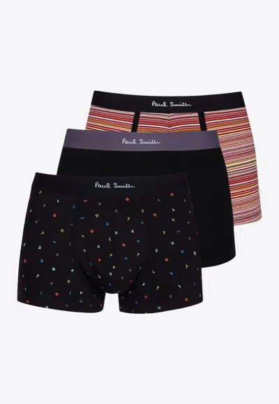 PAUL SMITH SIGNATURE STRIPES BOXER BRIEFS - SET OF 3