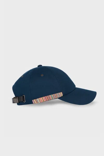 Paul Smith Signature Trim Cap In Blue