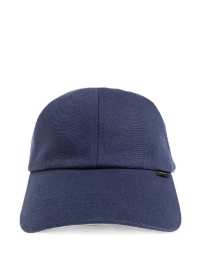 Paul Smith Signature-stripe Cotton Twill Baseball Cap In Navy
