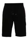 Paul Smith Logo-patch Jersey Shorts In Black