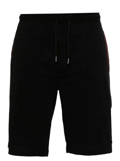 Paul Smith Logo-patch Jersey Shorts In Black
