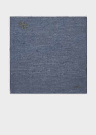 Paul Smith Silk-blend Navy Blue Pocket Square