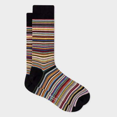 Paul Smith 'signature Stripe' Silk-blend Socks Multicolour
