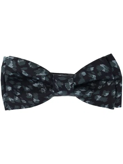 Paul Smith Silk Bow Tie In Blue