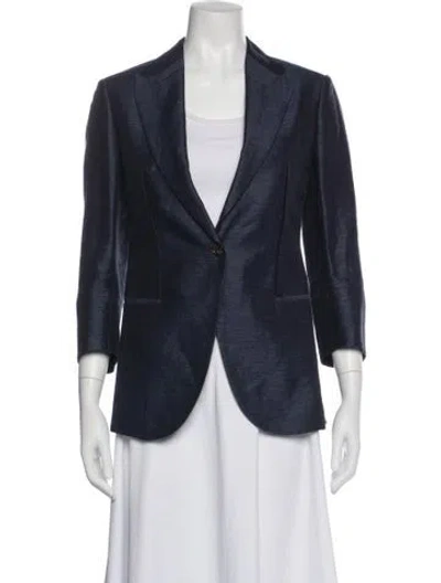 Pre-owned Paul Smith Silk Evening Jacket In Blue
