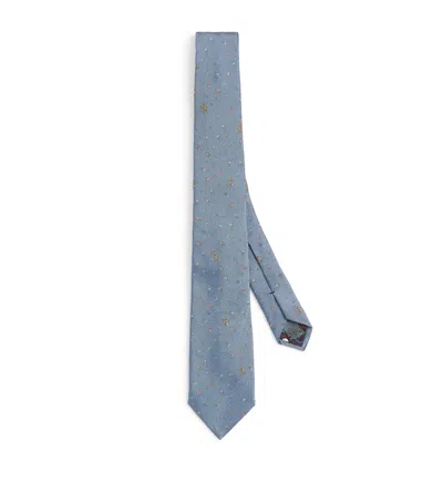 PAUL SMITH SILK JACQUARD RABBIT TIE