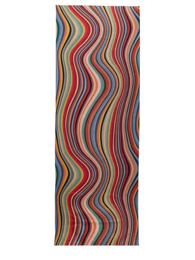 Paul Smith Silk Scarf In Multicolour