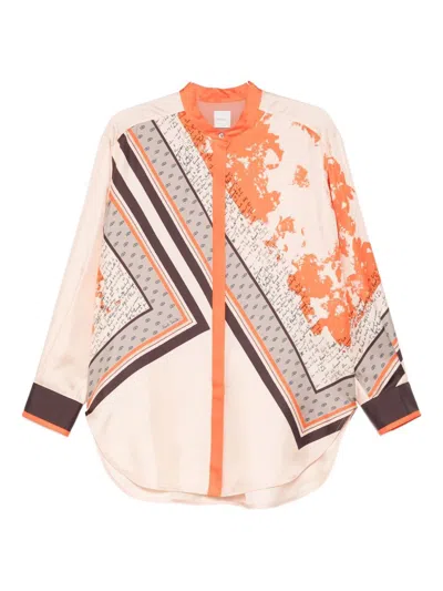 Paul Smith Silk Shirt In Neutral