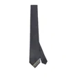 Paul Smith Silk Striped Tie In Black