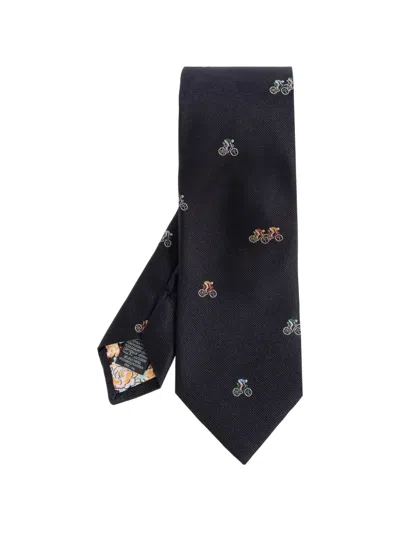 Paul Smith Silk Tie In Black