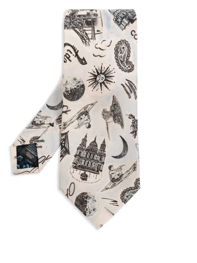 Paul Smith Silk Tie In Blue