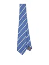 Paul Smith Pointed-tip Striped Tie In Blue