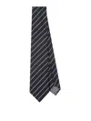 Paul Smith Men Tie Mini Multi Strap In Blue