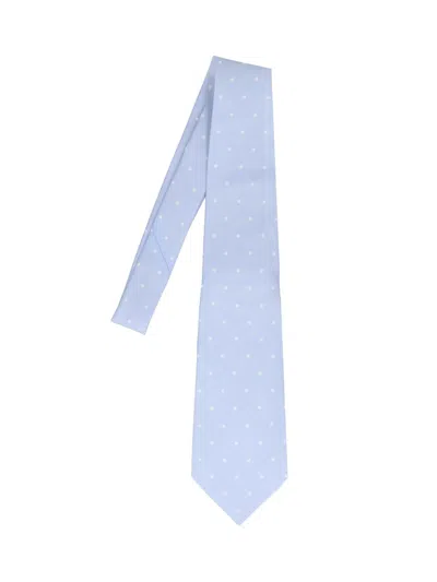 Paul Smith Silk Tie In Light Blue