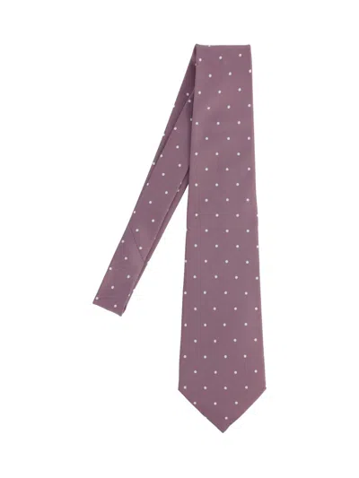 Paul Smith Silk Tie In Purple