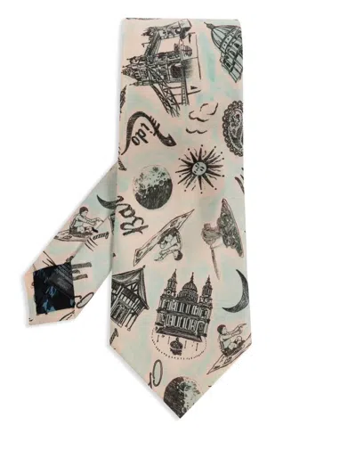 Paul Smith Silk Tie In White