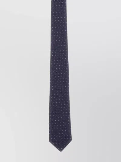 Paul Smith Silk Tie With Dotted Embroidery Detail In Purple