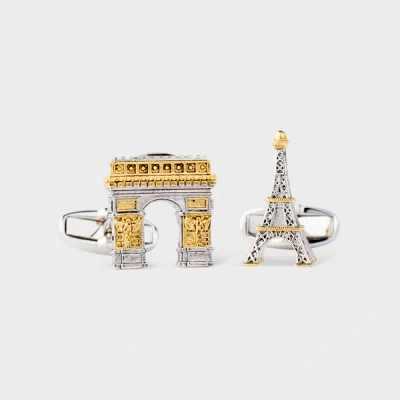 Paul Smith Silver And Gold 'paris Souvenir' Cufflinks Multicolour
