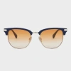 Paul Smith Silver And Navy 'linden' Sunglasses Metallics In Metallics