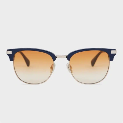 Paul Smith Silver And Navy 'linden' Sunglasses Metallics