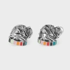 Paul Smith Silver 'artist Stripe' Dog Cufflinks