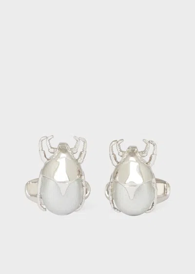 PAUL SMITH SILVER BEETLE CUFFLINKS