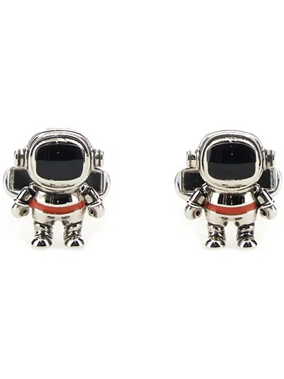 Paul Smith Silver Cufflinks In Copper Zinc In Black