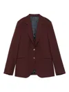 Paul Smith Women's A Suit To Travel In - Burgundy Wool Two-button Blazer Red In Red