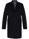Paul Smith Mens Single-breasted Wool-cashmere Blend Coat In Black