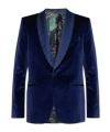Paul Smith Single-breasted Velvet Blazer In Blue