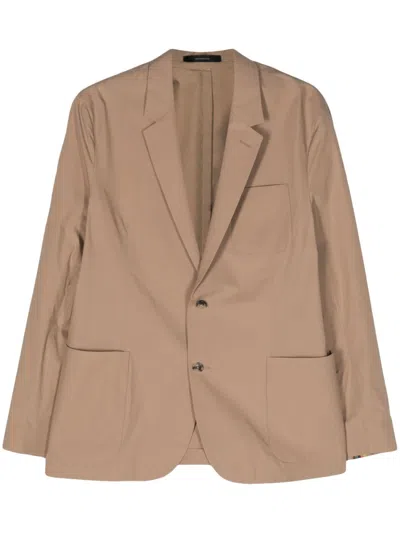 Paul Smith Single-breasted Cotton Blazer In Neutrals