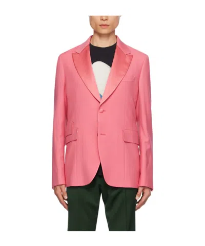 Paul Smith Single-breasted Wool Blazer In Pink