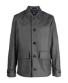 Paul Smith Single-breasted Wool-blend Short Coat In Black