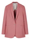 Paul Smith Single-button Wool Blazer In Pink