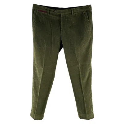 Pre-owned Paul Smith Size 36 Green Corduroy Cotton Blend Straight Casual Pants