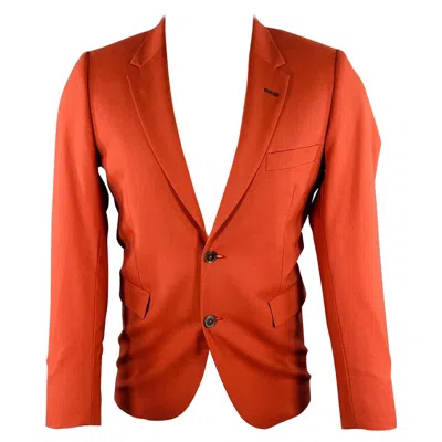 Pre-owned Paul Smith Size 38 Brown Brick Wool Single Breasted Sport Coat