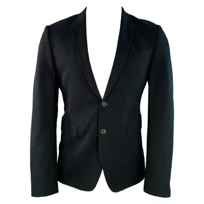Pre-owned Paul Smith Size 40 Black Viscose Cotton Notch Lapel Sport Coat