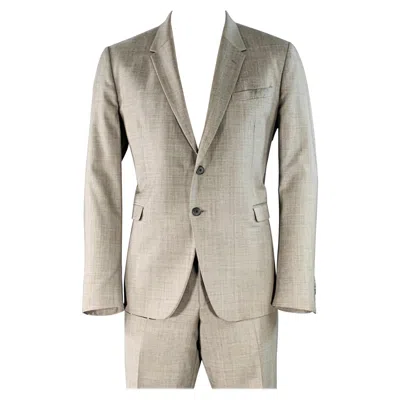 Pre-owned Paul Smith Size 46 The Kensington Regular Grey Wool Slim Fit Notch Lapel Suit In Gray