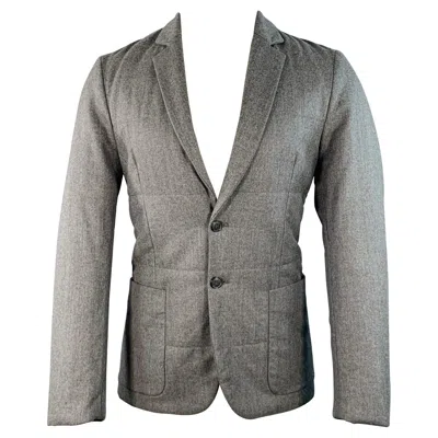 Pre-owned Paul Smith Size S Heather Grey Quilted Wool Notch Lapel Sport Coat In Gray