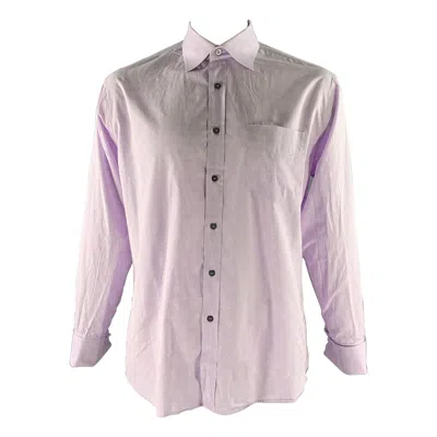 Pre-owned Paul Smith Size Xl Purple Lavender Jacquard Cotton French Cuff Long Sleeve Shirt