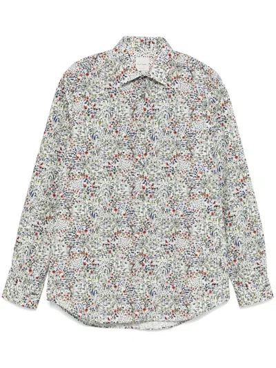 Paul Smith Sketch Floral-print Shirt In Multi Coloured