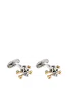 Paul Smith Skull Crossbones-motif Cufflinks In Metallic